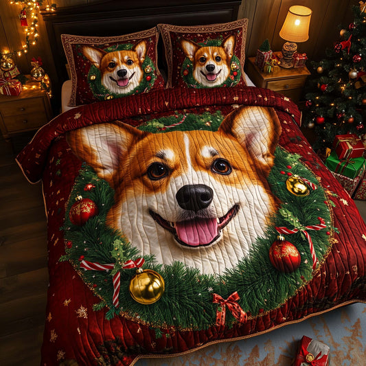 Festive Corgi Duvet Cover Set GFTOHD12440