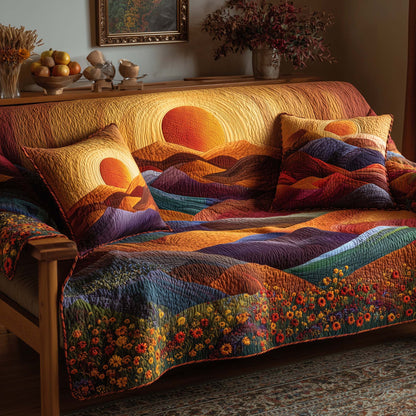 Flower Hill Quilted Sofa Cover GFTOHD12453