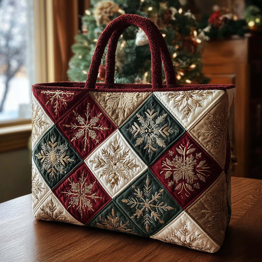 Christmas Patchwork Quilted Tote Bag GFTOHD12463