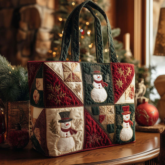 Christmas Patchwork Quilted Tote Bag GFTOHD12469