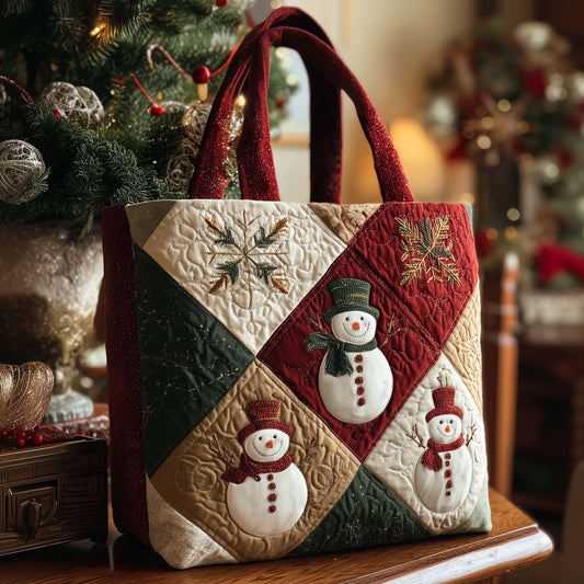 Christmas Patchwork Quilted Tote Bag GFTOHD12470