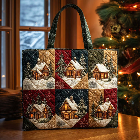 Christmas Patchwork Quilted Tote Bag GFTOHD12471