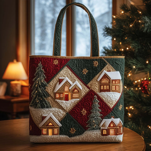 Christmas Patchwork Quilted Tote Bag GFTOHD12472