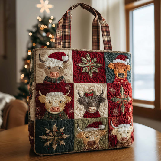 Christmas Patchwork Quilted Tote Bag GFTOHD12477