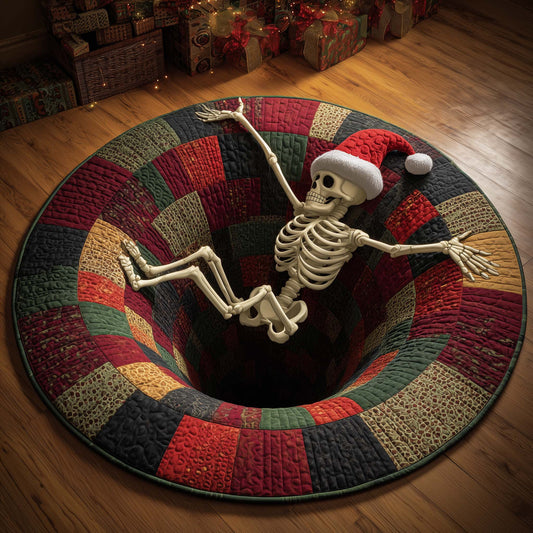 Holiday Skeleton Quilted Round Mat GFTOHD12489