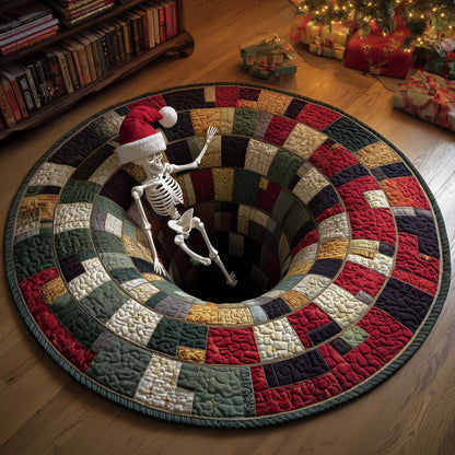 Holiday Skeleton Quilted Round Mat GFTOHD12490
