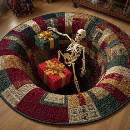 Holiday Skeleton Quilted Round Mat GFTOHD12492