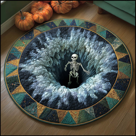 Holiday Skeleton Quilted Round Mat GFTOHD12495