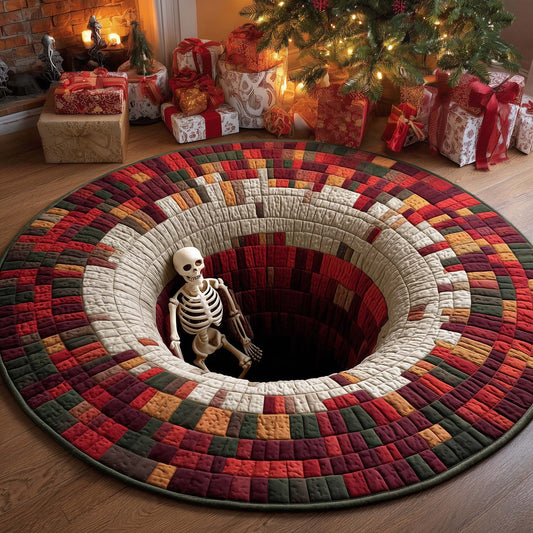 Holiday Skeleton Quilted Round Mat GFTOHD12496