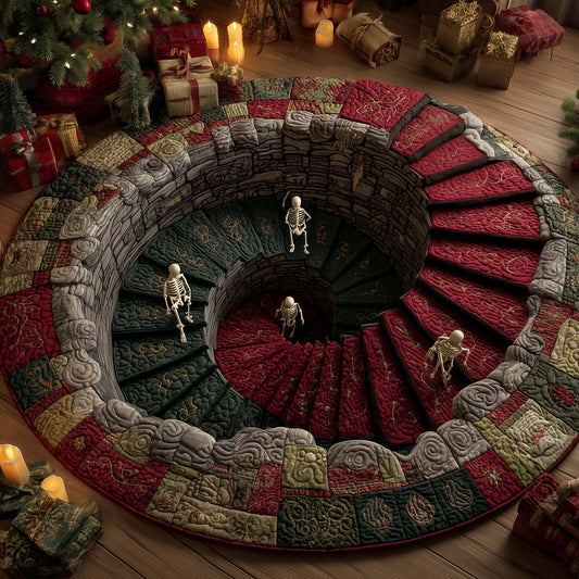 Holiday Skeleton Quilted Round Mat GFTOHD12497
