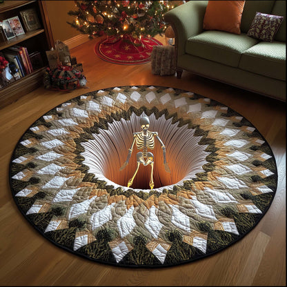 Holiday Skeleton Quilted Round Mat GFTOHD12498