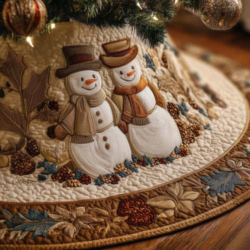 Winter Snowman Delight Quilted Tree Skirt GFTOHD12503