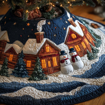 Winter Snowman Delight Quilted Tree Skirt GFTOHD12506