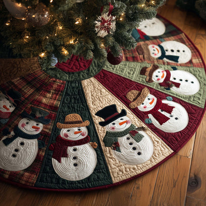 Winter Snowman Delight Quilted Tree Skirt GFTOHD12513