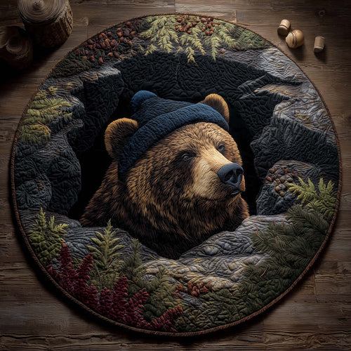 Bear Holiday Delight Quilted Round Mat GFTOHD12517