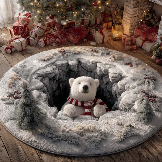 Bear Holiday Delight Quilted Round Mat GFTOHD12519
