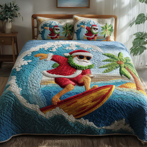 Santa Tropical Vacation Duvet Cover Set GFTOHD12532