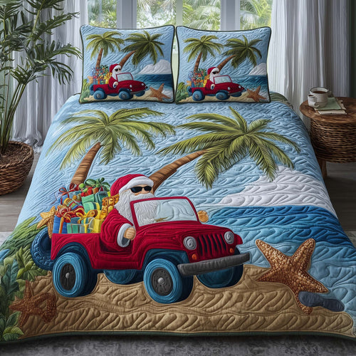 Santa Tropical Vacation Duvet Cover Set GFTOHD12534