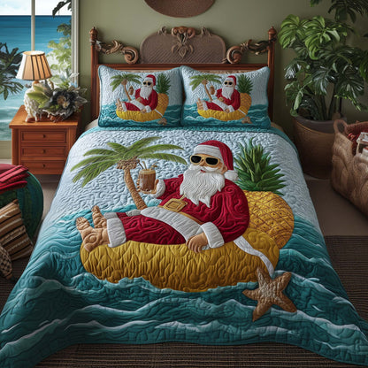 Santa Tropical Vacation Duvet Cover Set GFTOHD12535