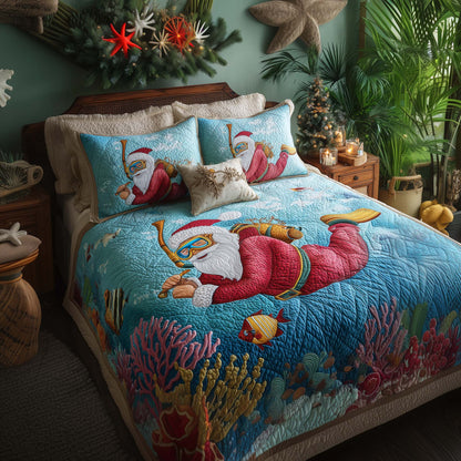 Santa Tropical Vacation Duvet Cover Set GFTOHD12536