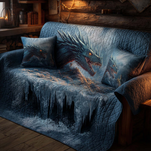 Majestic Dragon Quilted Sofa Cover GFTOHD12540