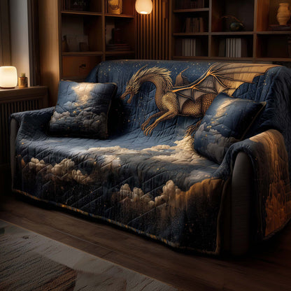 Majestic Dragon Quilted Sofa Cover GFTOHD12543
