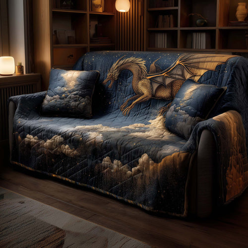 Majestic Dragon Quilted Sofa Cover GFTOHD12543