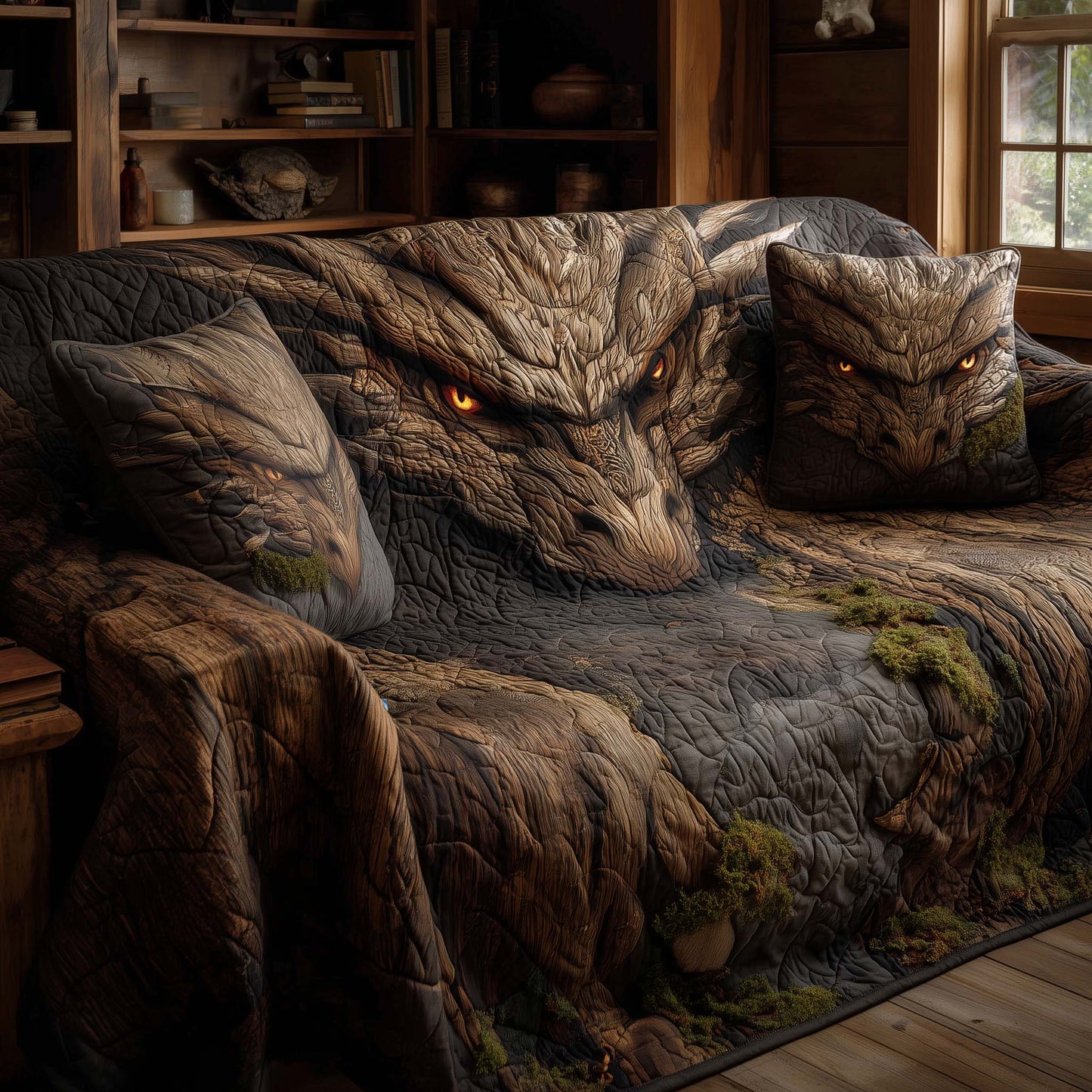 Majestic Dragon Quilted Sofa Cover GFTOHD12545