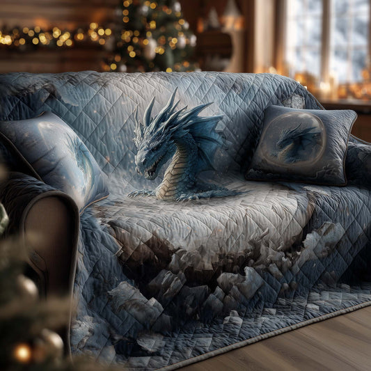 Majestic Dragon Quilted Sofa Cover GFTOHD12546