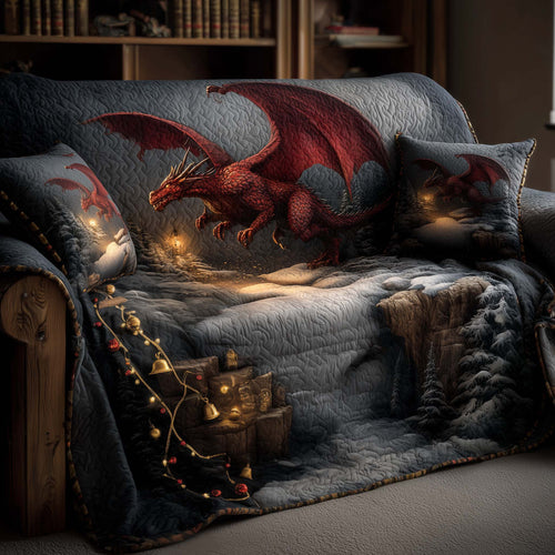 Majestic Dragon Quilted Sofa Cover GFTOHD12549