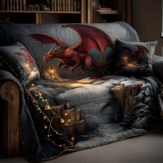 Majestic Dragon Quilted Sofa Cover GFTOHD12549