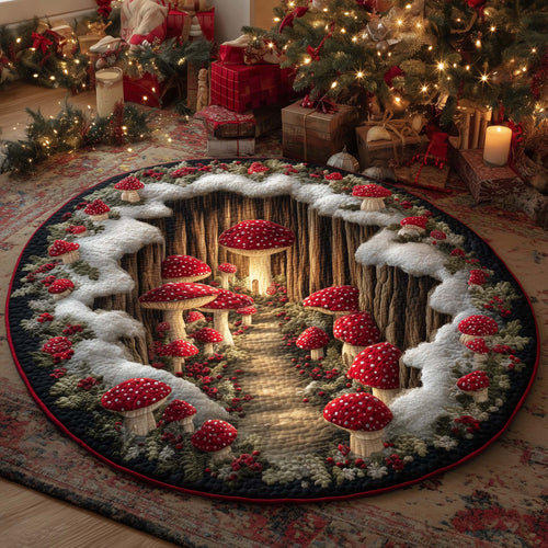 Mushroom Quilted Round Mat GFTOHD12574