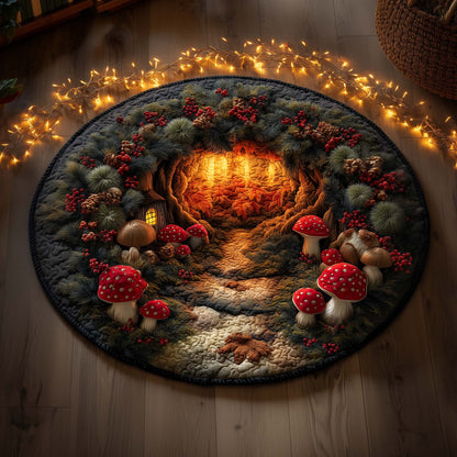 Mushroom Quilted Round Mat GFTOHD12579