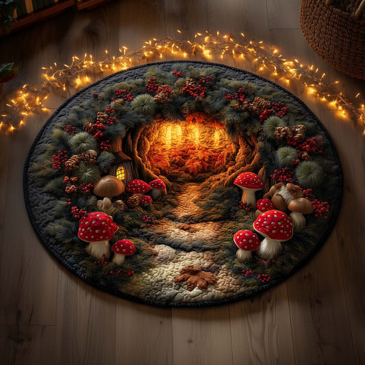Mushroom Quilted Round Mat GFTOHD12579