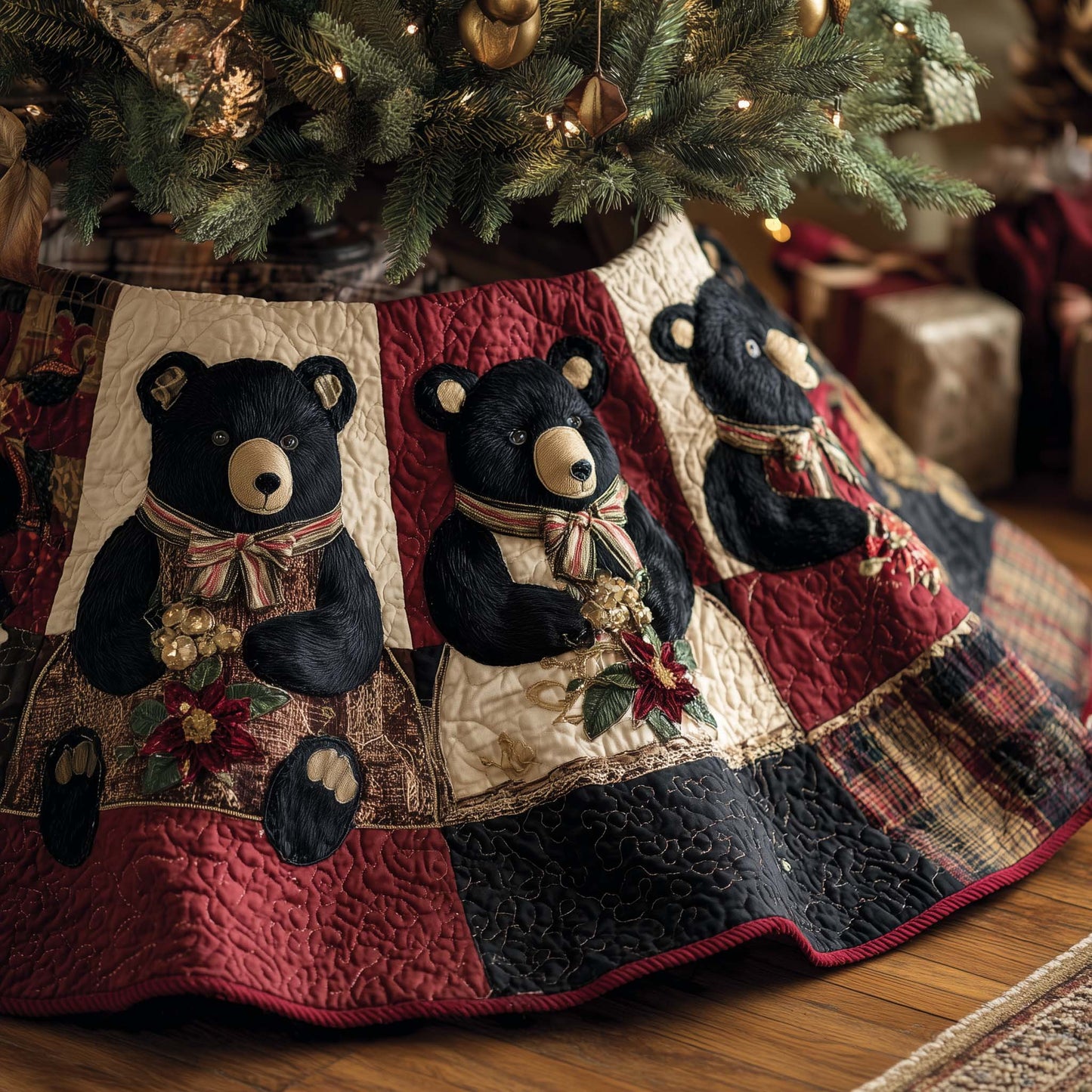 Bear Spirit Quilted Tree Skirt GFTOHD12615