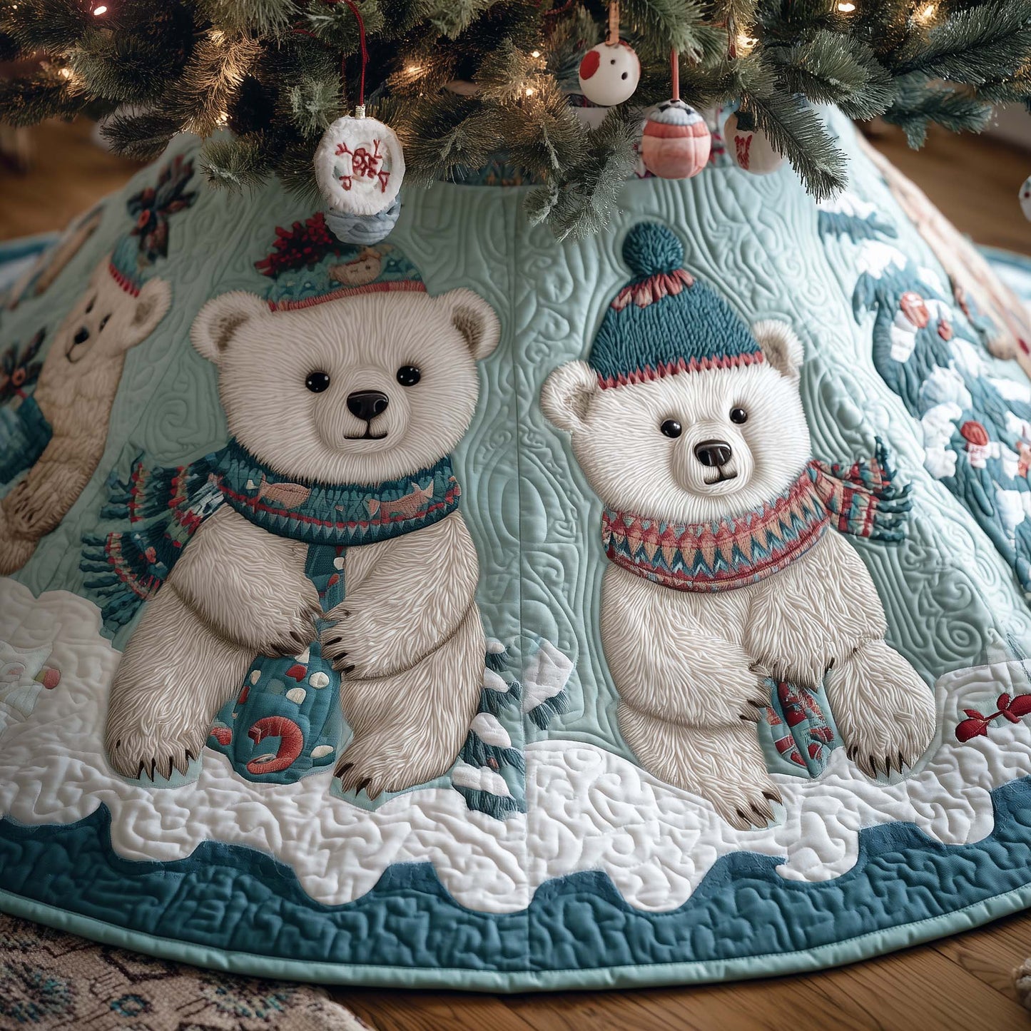 Bear Spirit Quilted Tree Skirt GFTOHD12616