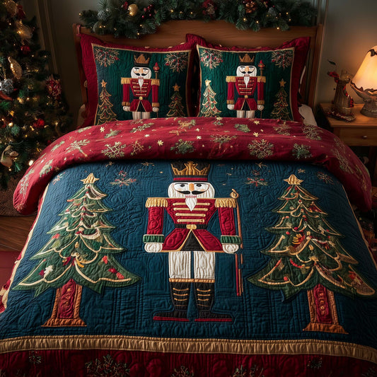 Christmas Pine Forest 3-Piece Quilted Bedding Set GFTOHD12626