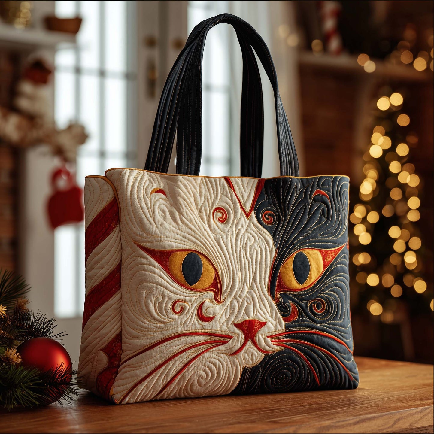 Catitude Charm Quilted Tote Bag GFTOHD12649