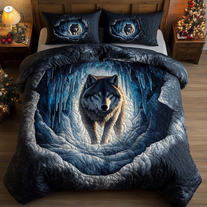 Winter Wild Wolf Duvet Cover Set GFTOHD12687