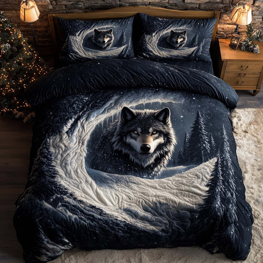 Winter Wild Wolf Duvet Cover Set GFTOHD12688