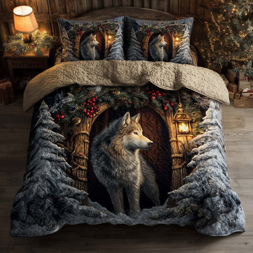 Winter Wild Wolf Duvet Cover Set GFTOHD12689