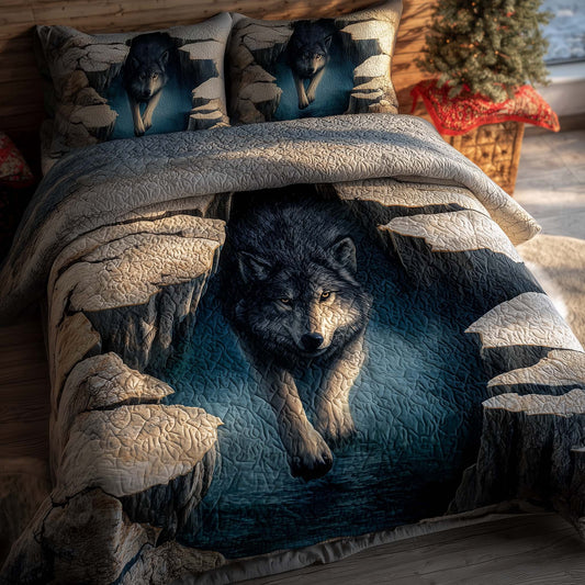 Winter Wild Wolf Duvet Cover Set GFTOHD12691