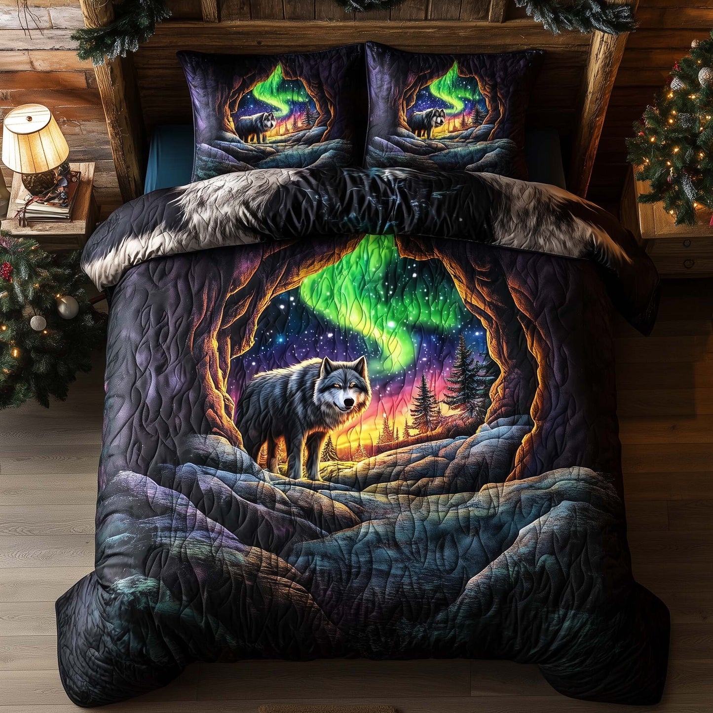 Winter Wild Wolf Duvet Cover Set GFTOHD12692