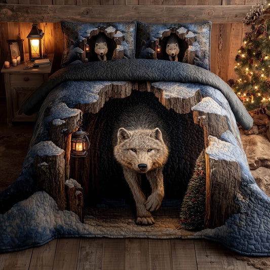 Winter Wild Wolf Duvet Cover Set GFTOHD12693