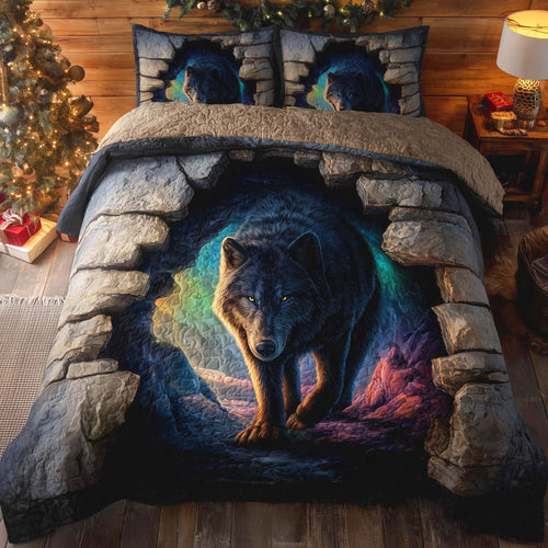 Winter Wild Wolf Duvet Cover Set GFTOHD12699