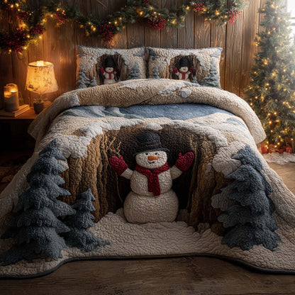 Holiday Snowman Delight Duvet Cover Set GFTOHD12701
