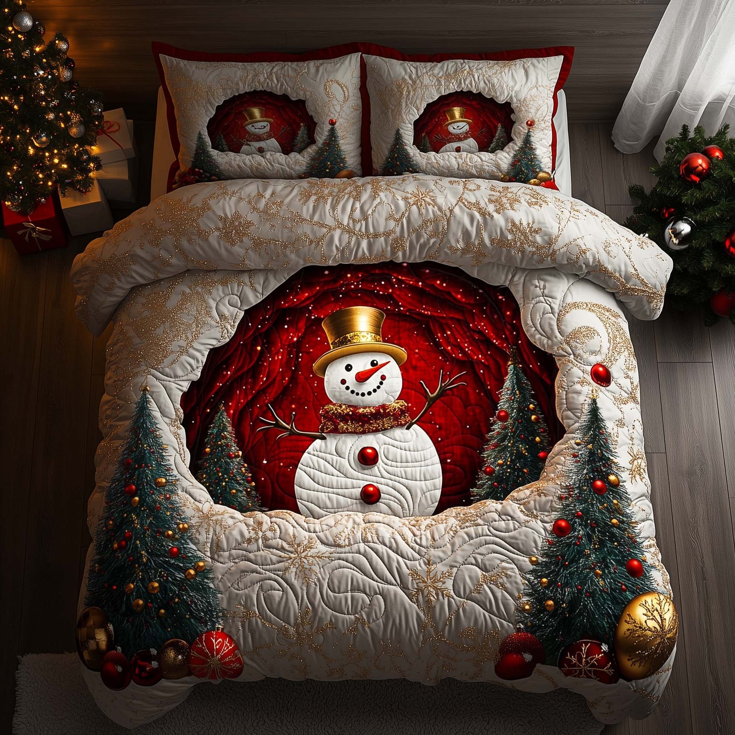 Holiday Snowman Delight Duvet Cover Set GFTOHD12704