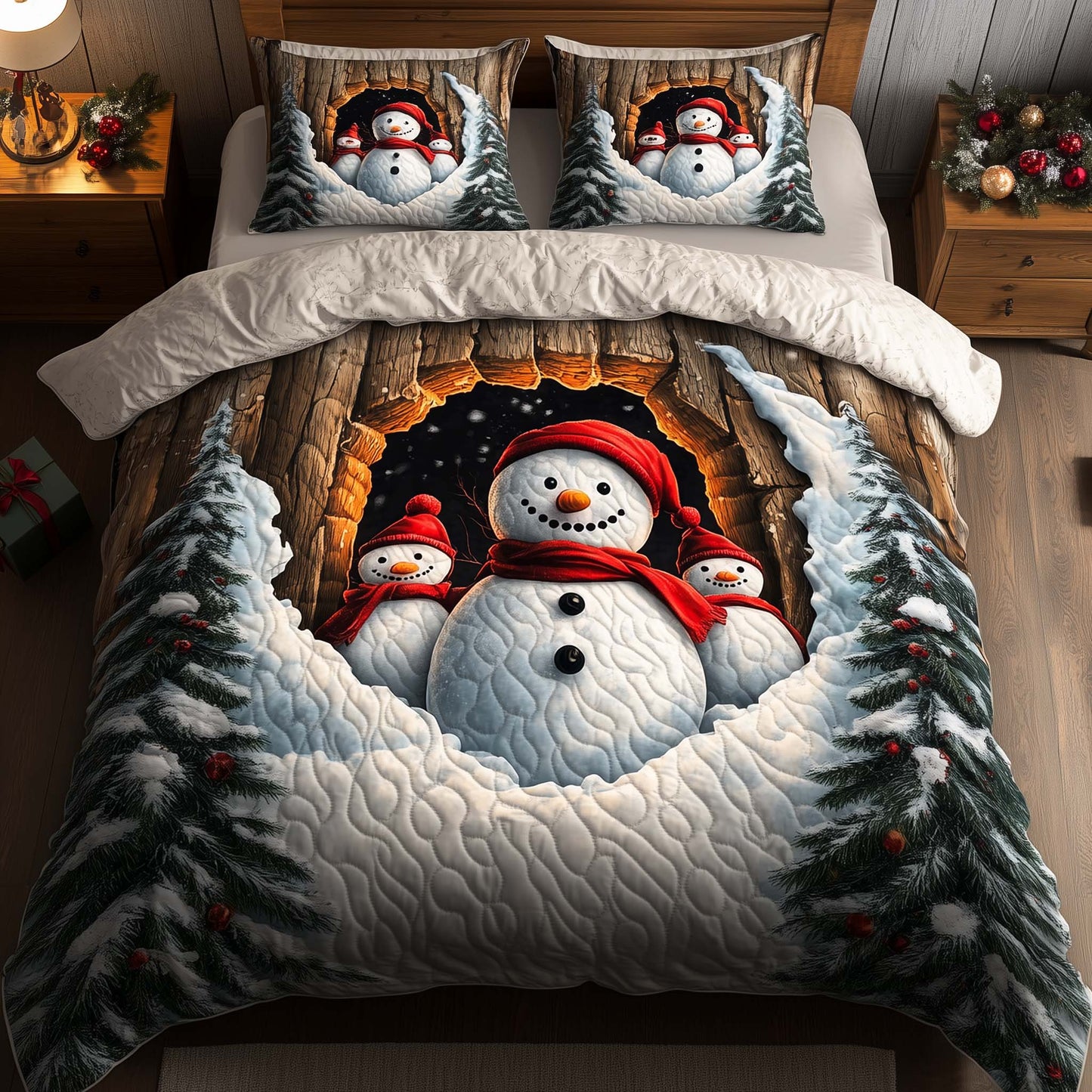 Holiday Snowman Delight Duvet Cover Set GFTOHD12705