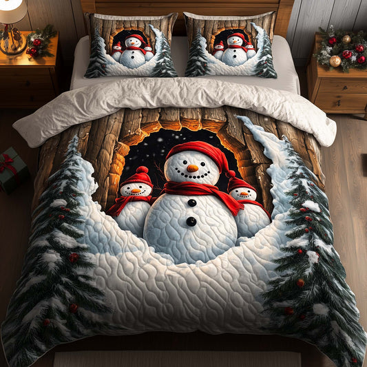 Holiday Snowman Delight Duvet Cover Set GFTOHD12705