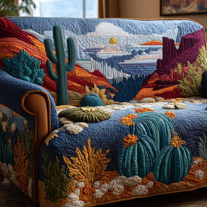 Southwest Cactus Quilted Sofa Cover GFTOHD12745
